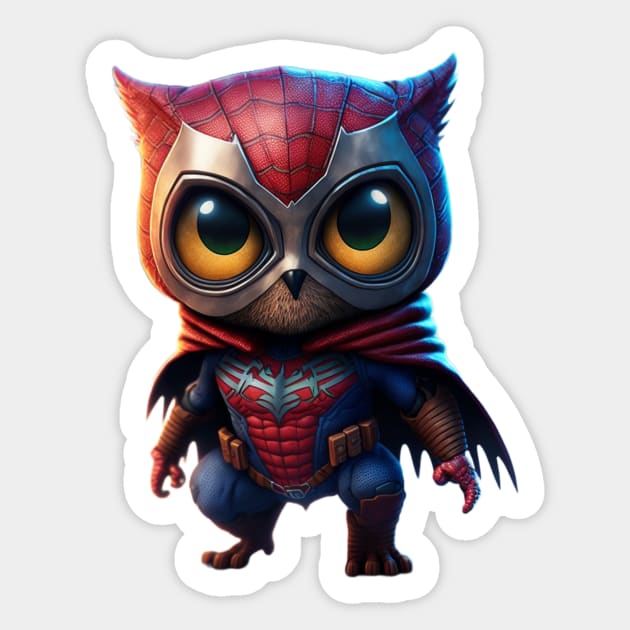 Spider Owl Sticker by Bam-the-25th